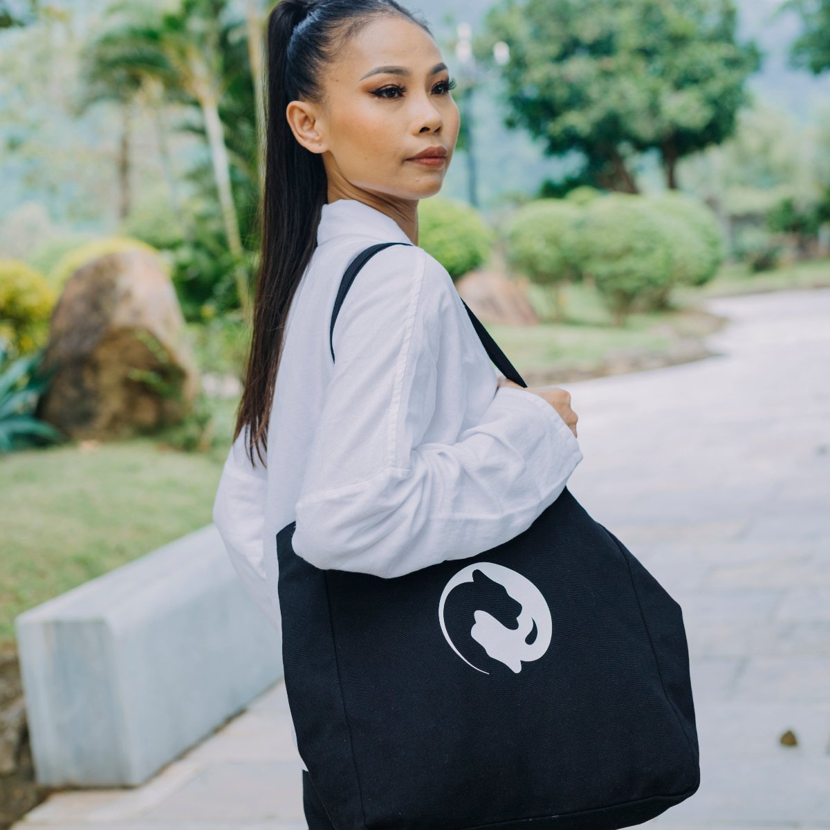 White Tiger Qigong Tote Bags - White Tiger Qigong