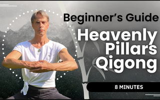 A man doing a Qigong stance