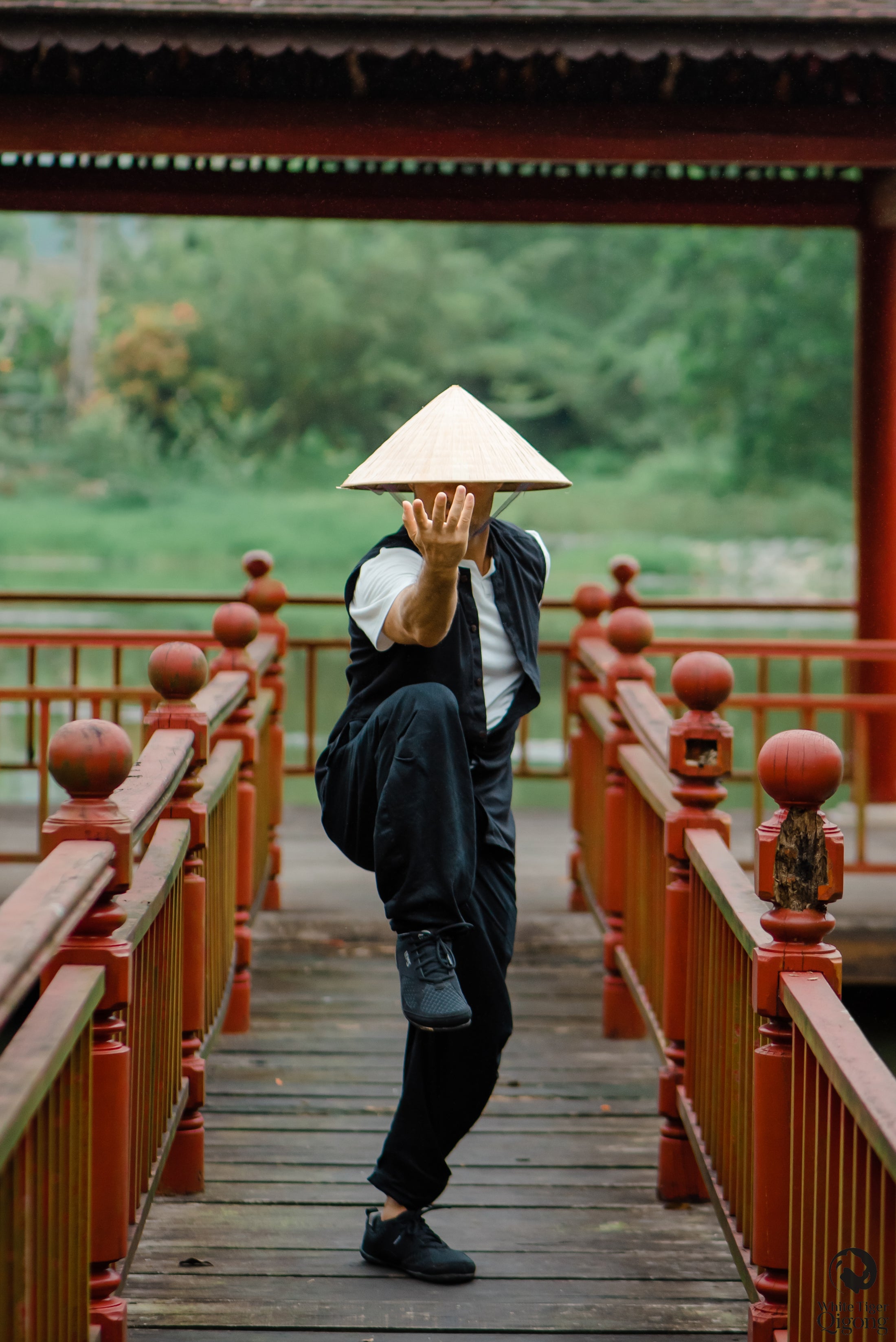 Master Instructor Tevia Feng leading a Qigong teacher training cohort