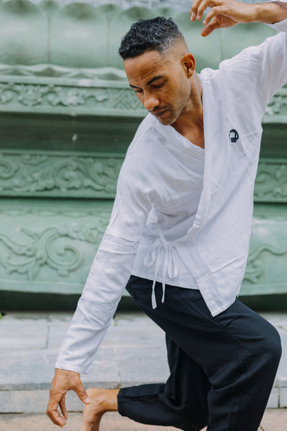 Kimono Style Wrap Tops - White Tiger Qigong