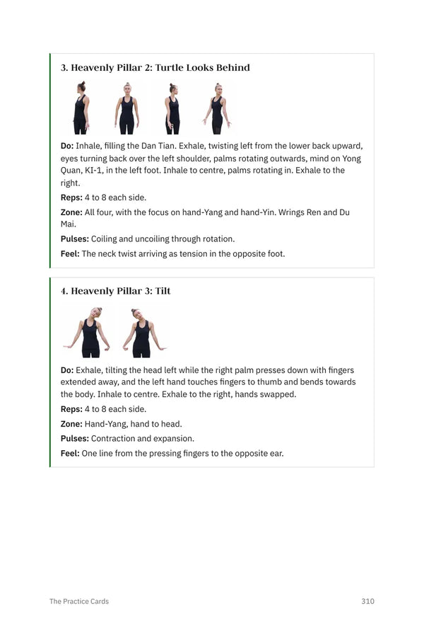 Page 310: two Practice Cards with key-pose photos