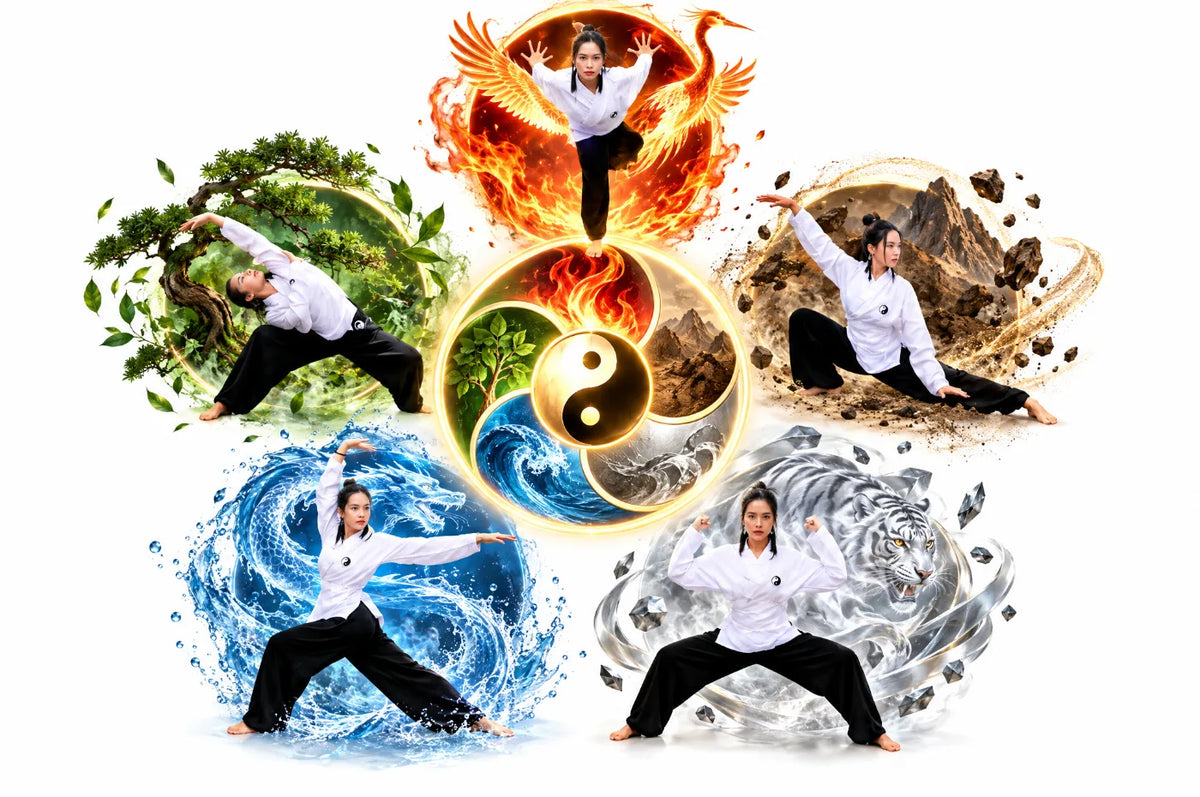 Animal, element, organ, emotion. One wheel, five directions.